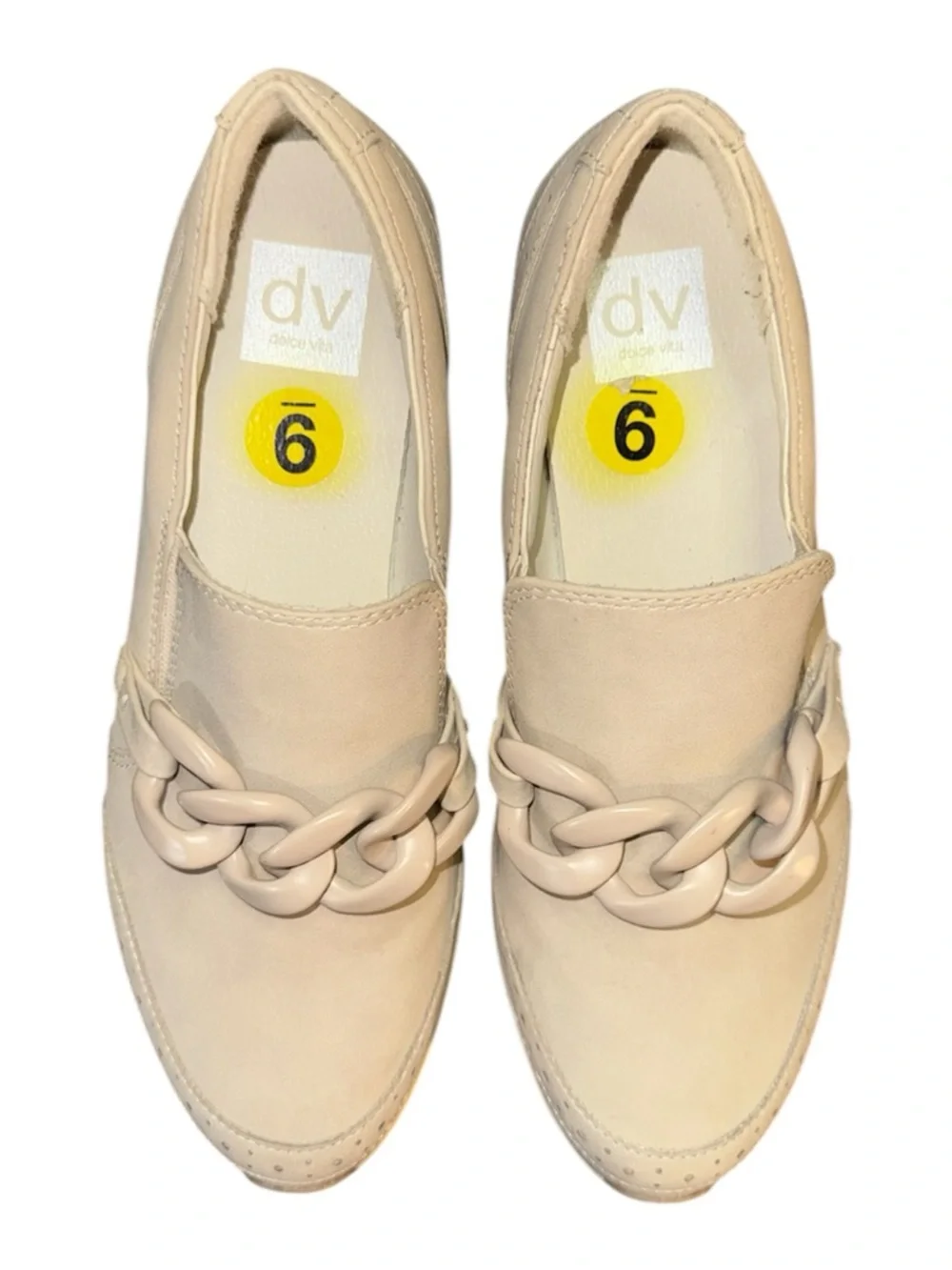 Dolce Vita Bozlee Chunky Chain Platform Sneaker Loafer Women’s Size 9